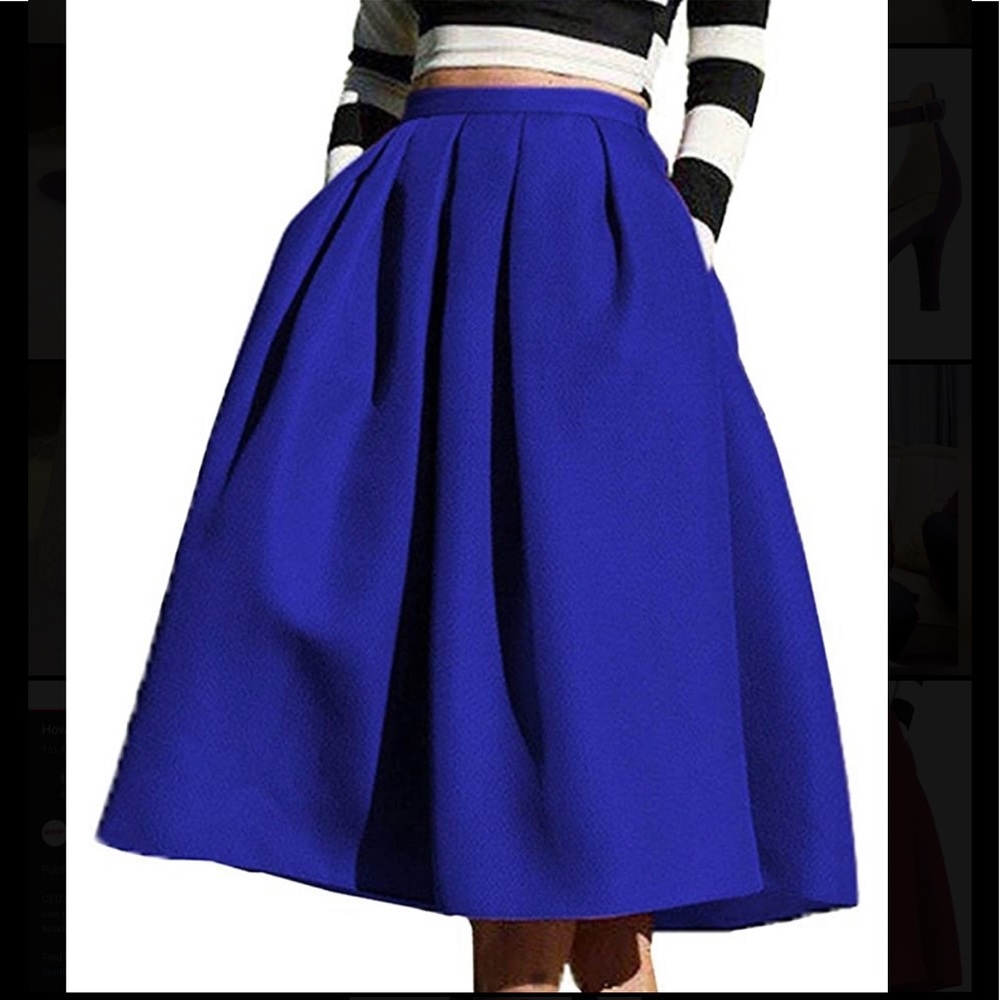 Blue midi skirt